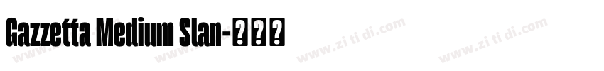 Gazzetta Medium Slan字体转换